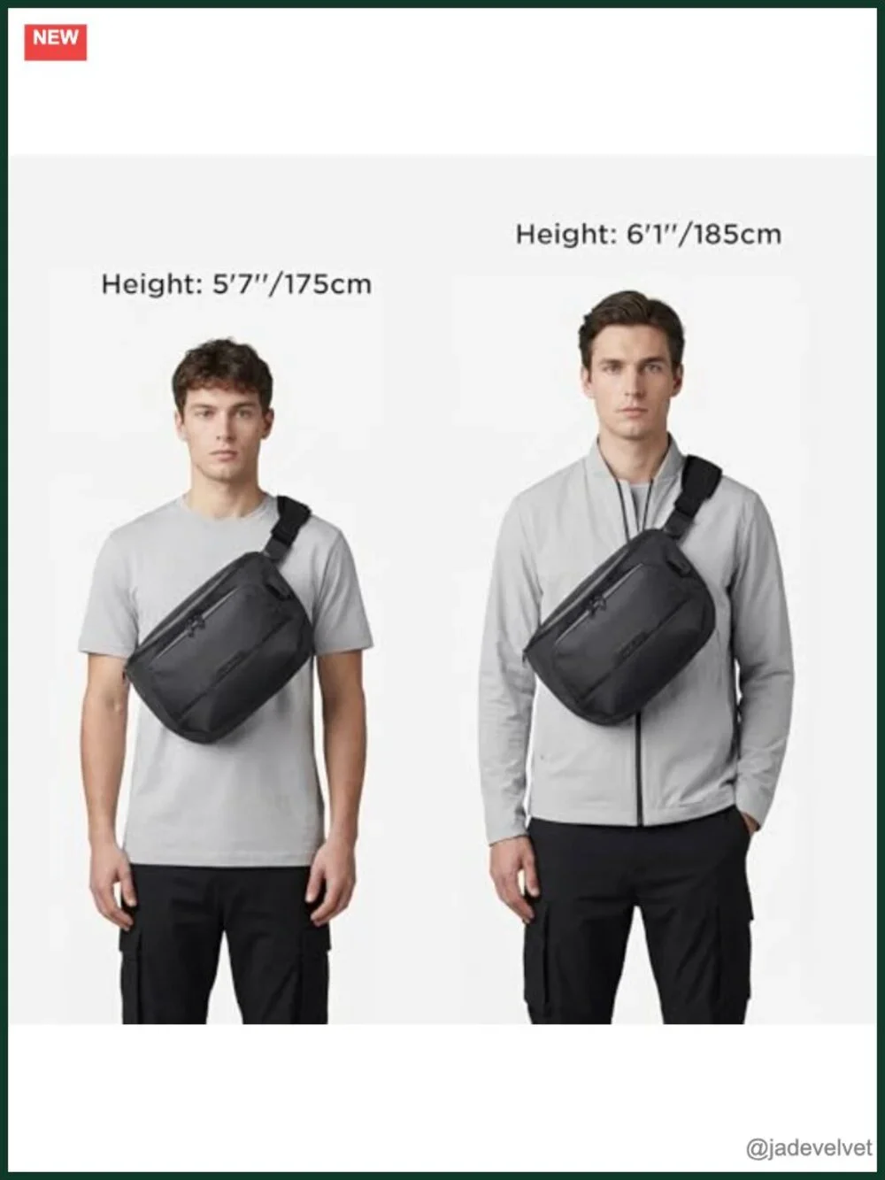 8L RFID-Blocking Sling Laptop Bag with Maglockz Buckle & USB Port